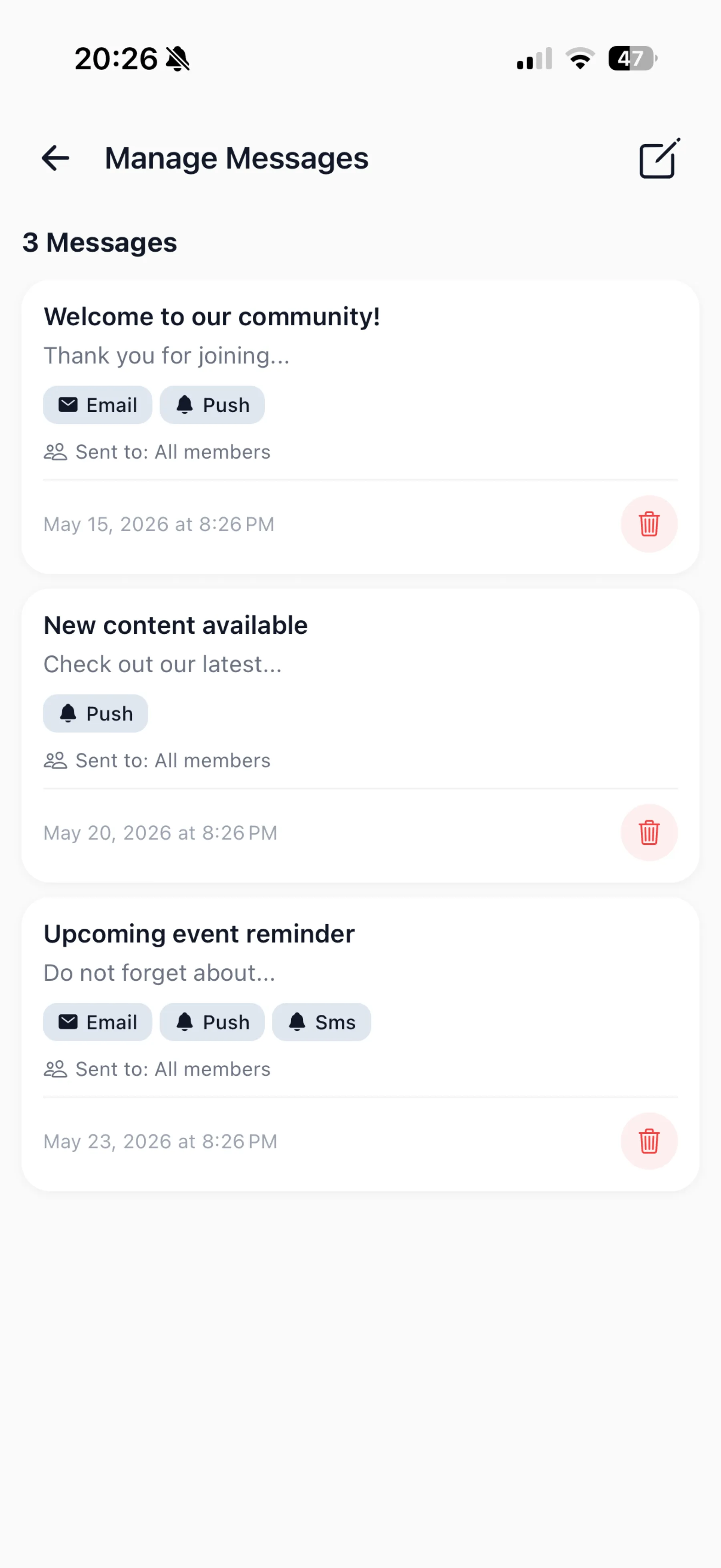 Mobile Chat Experience