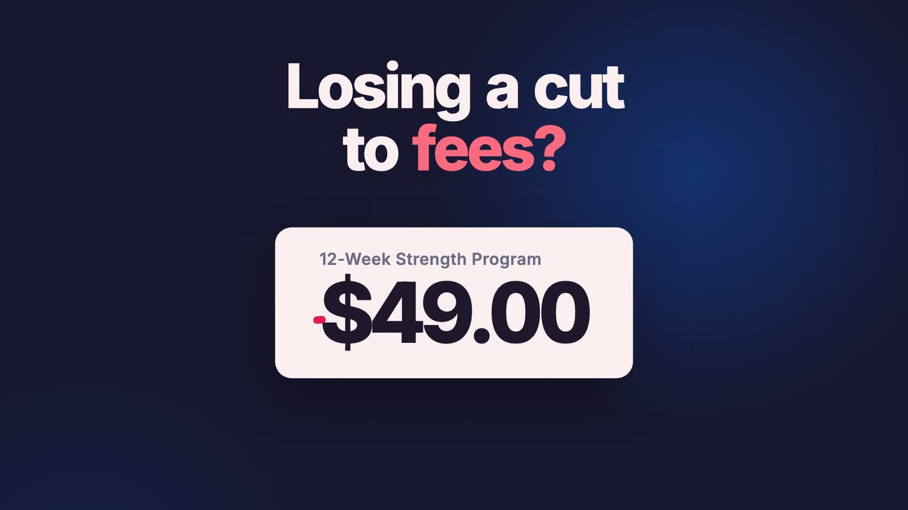 Wudtr Content Hub and Marketplace promo video: a fitness creator builds a course library, locks it with a badge, sells it from one link, a fan buys on a phone and the sale lands in Earnings