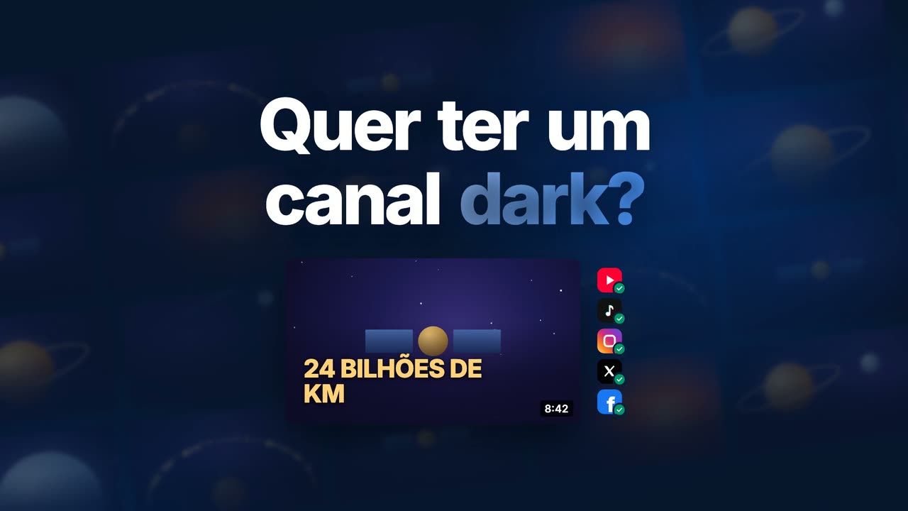 Vídeo do Distribuir: o estilo de um canal dark definido uma vez, uma ideia virando roteiro, cenas e narração com o custo em créditos mostrado antes, cada cena revisada, o corte final aprovado pelo celular e Shorts agendados em cinco plataformas